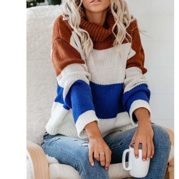 DIMA Striped Loose Knit Oversized Sweater - Picture 5 of 8